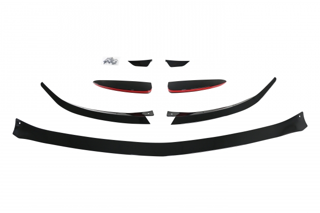 A35 Style 7 pcs Front Bumper Lips For A250 AMG Line,PP 1