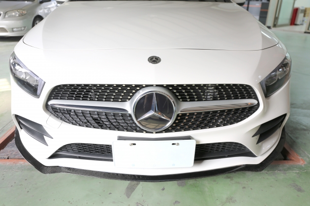W177 A35 Style Front Lip for AMG Line, carbon 2