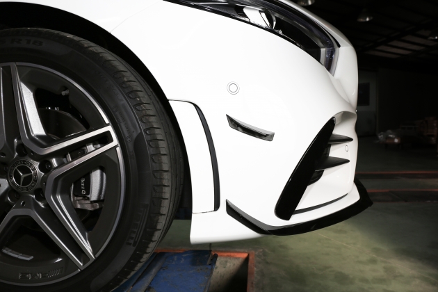 A35 Style 7 pcs Front Bumper Lips For A250 AMG Line,PP 5